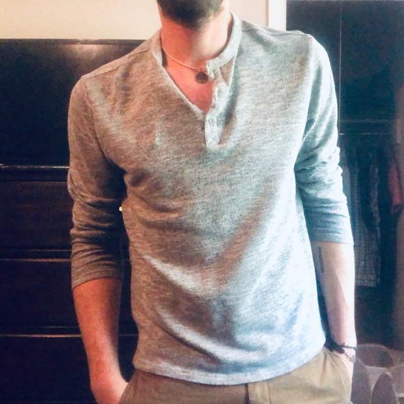 Five Four Other - Gray Five Four Lightweight Henley Sweater